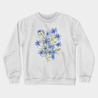 Wildflowers_ Cornflowers_bouquet Crewneck Sweatshirt